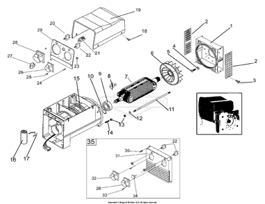Part Location Diagram of 102433GS Briggs and Stratton Outlet panel blank (no outlets)